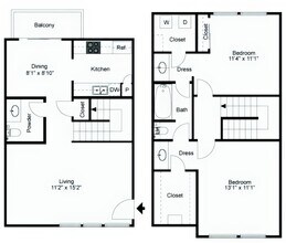 2x1.5 TH 2023 floor plan